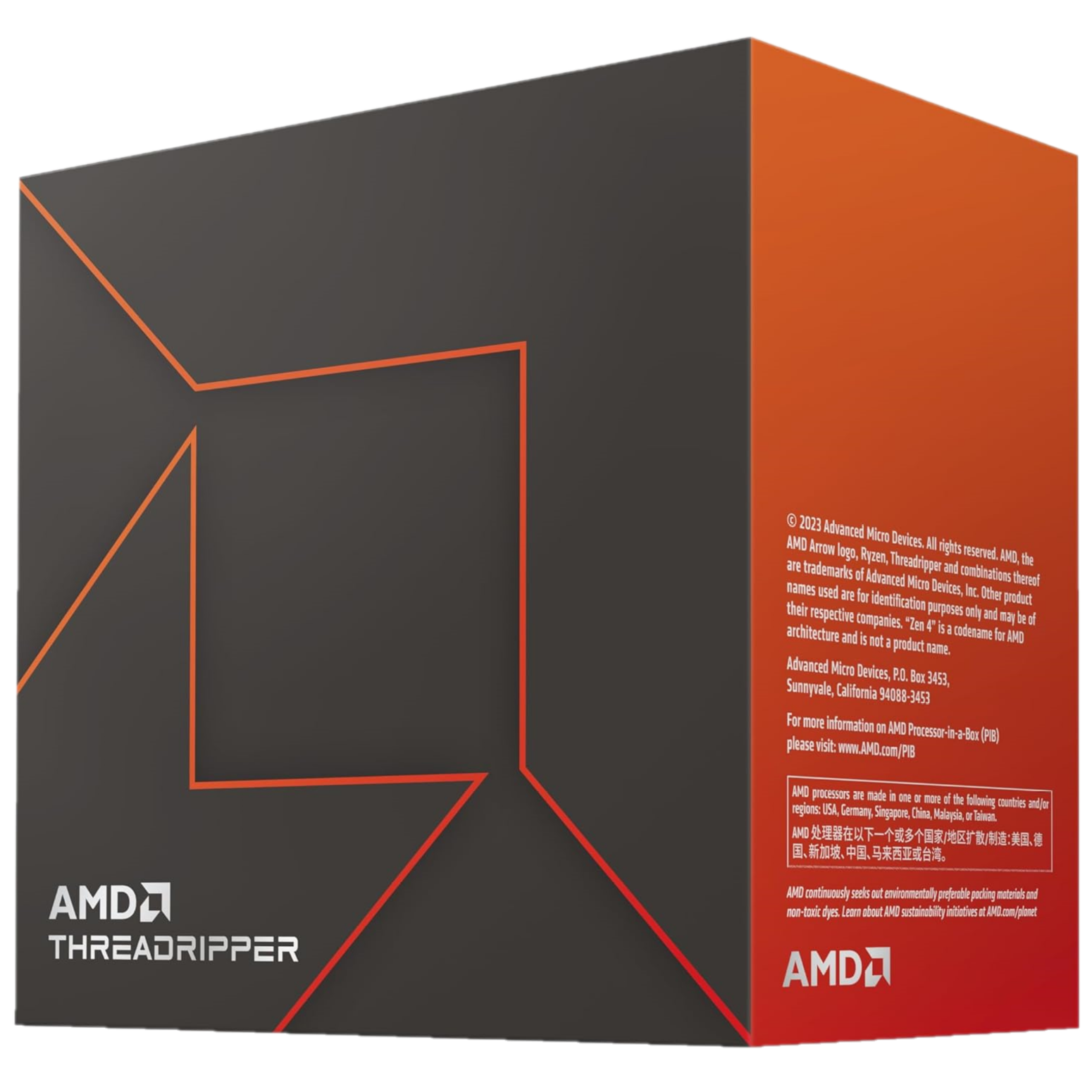 Render of AMD Ryzen Threadripper CPU box