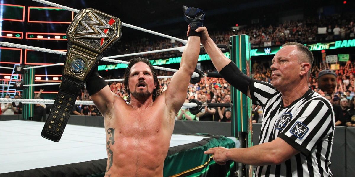 AJ Styles WWE Champion Money in the Bank 2018 2nd Reign Cropped