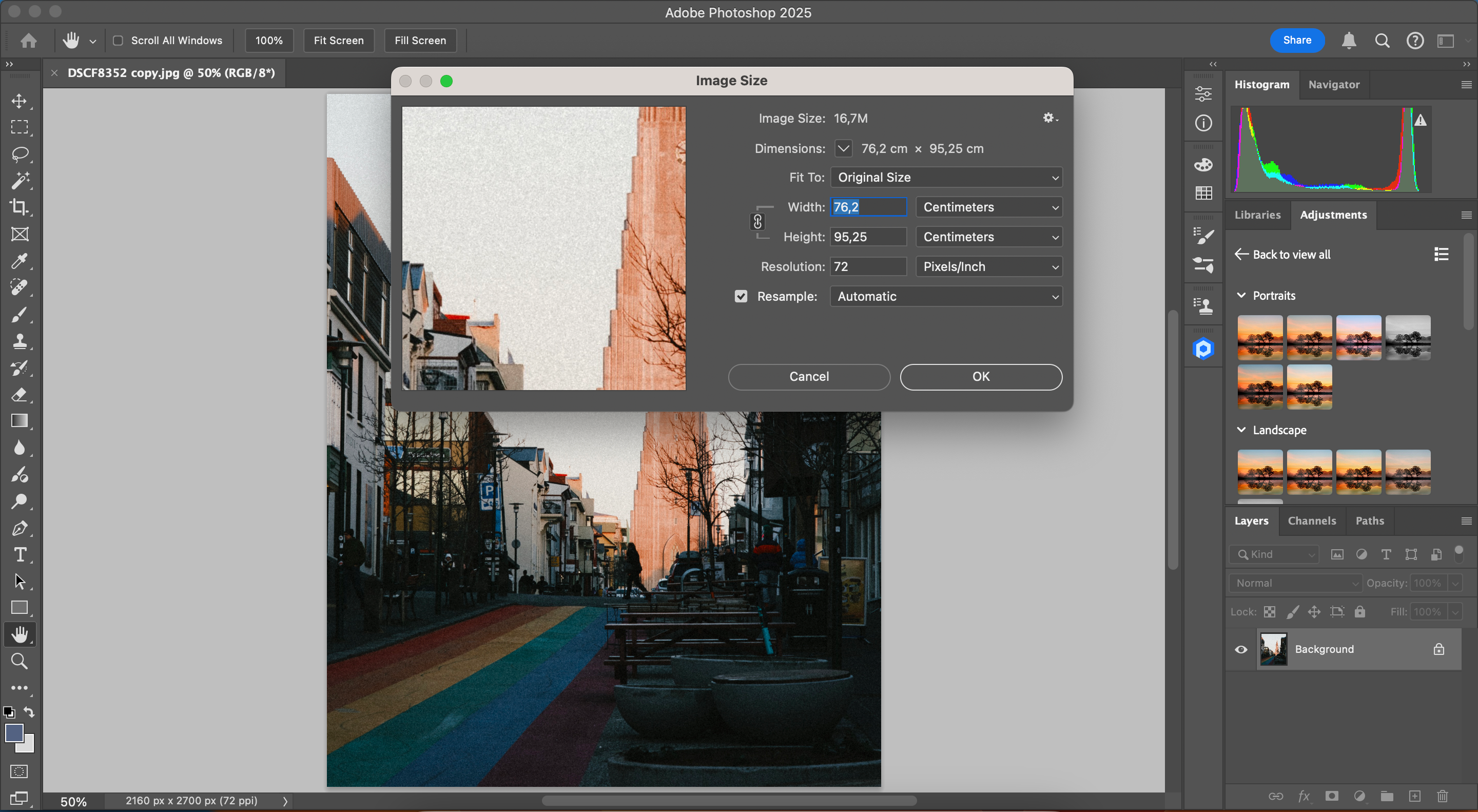 Adjust your Pixels Per Inch in Photoshop