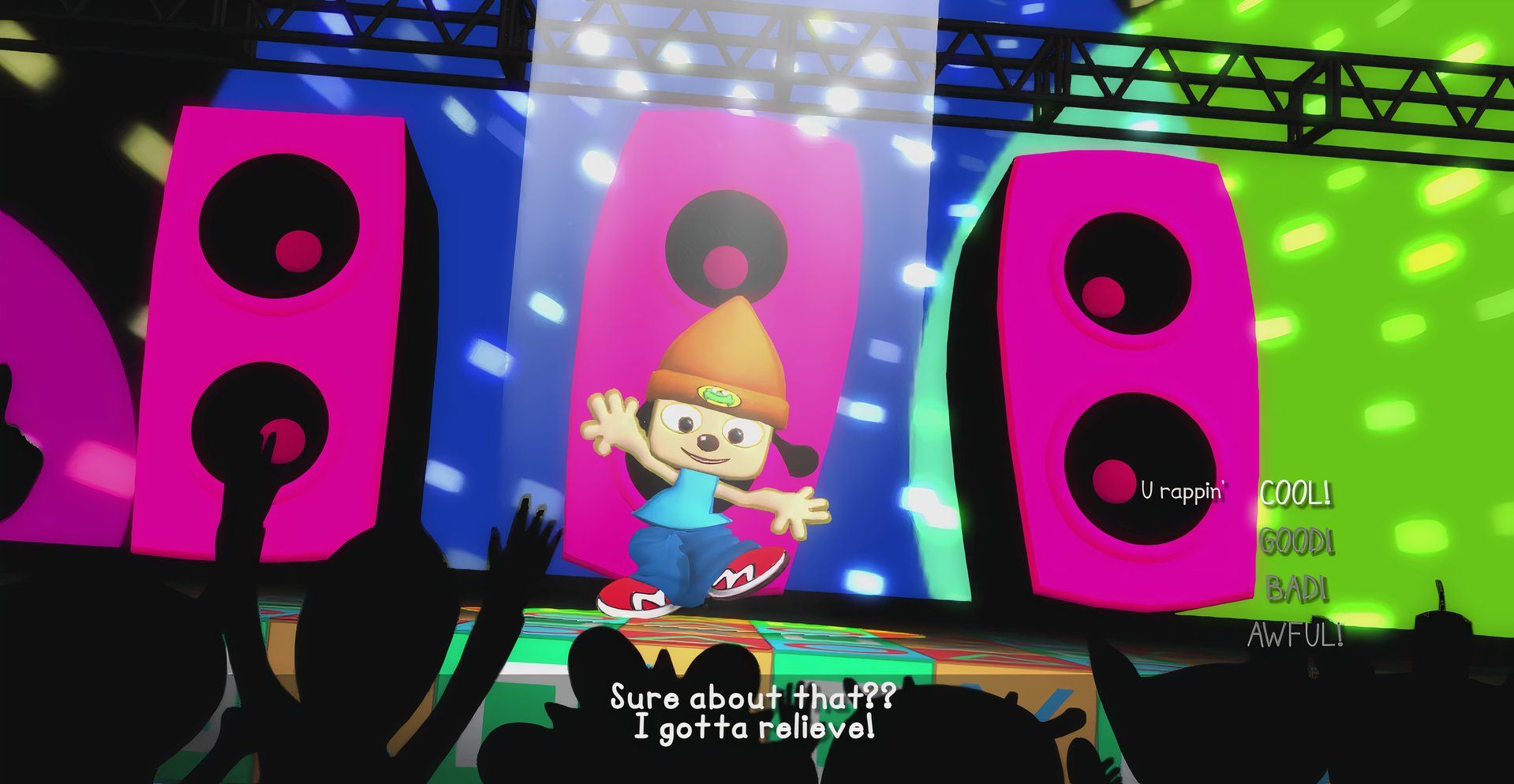 Parappa the Rapper's Level 3 in PlayStation All-Stars Battle Royale.