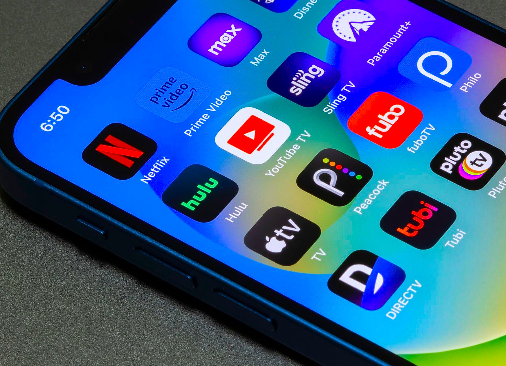 streaming apps on a smartphone