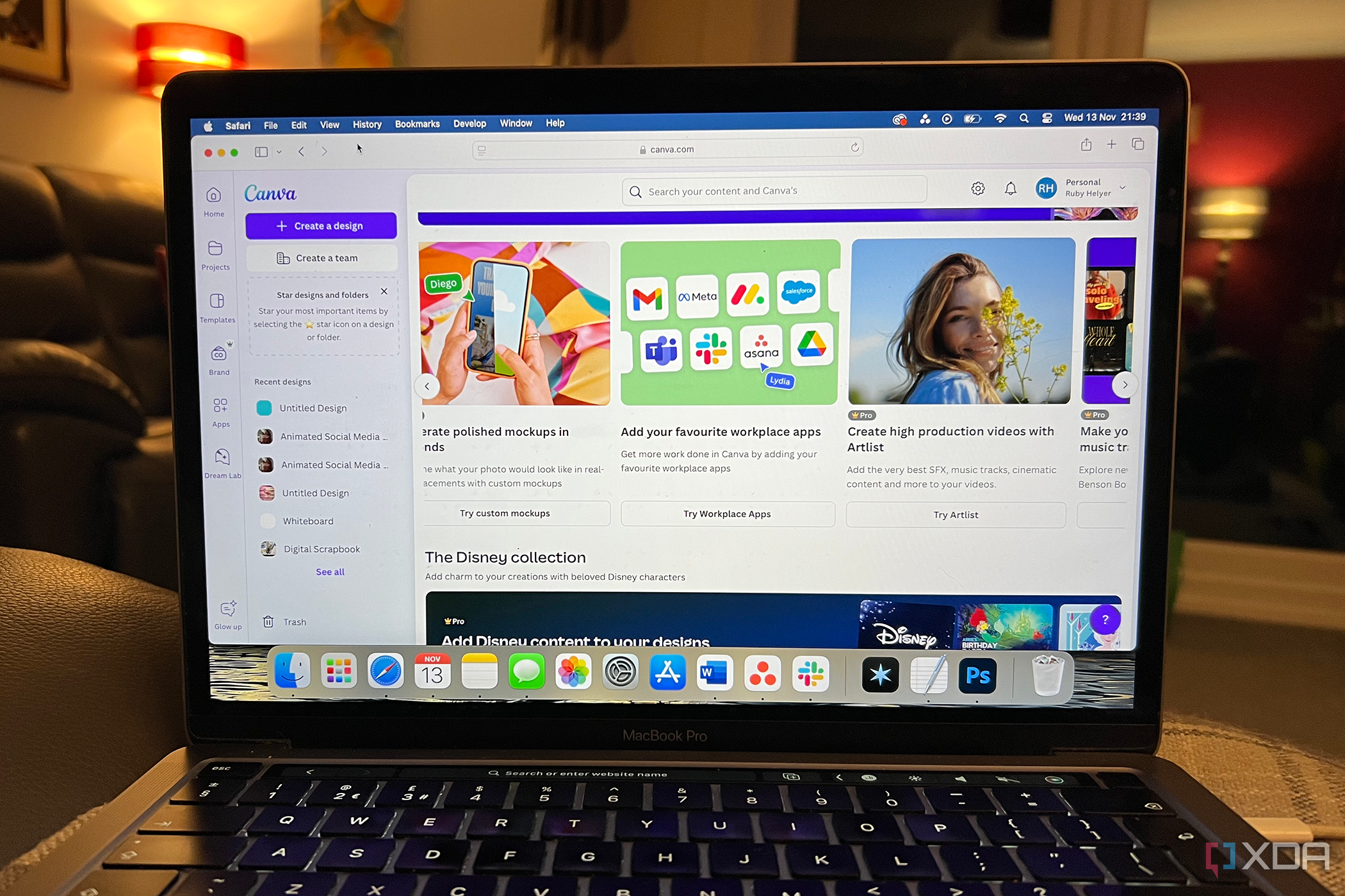 Canva Apps on a MacBook Pro