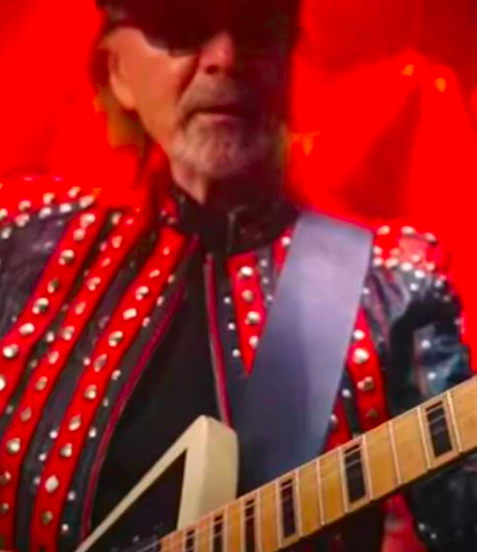 Yes, that is Glenn Tipton, winning the battle with Parkinson's.
