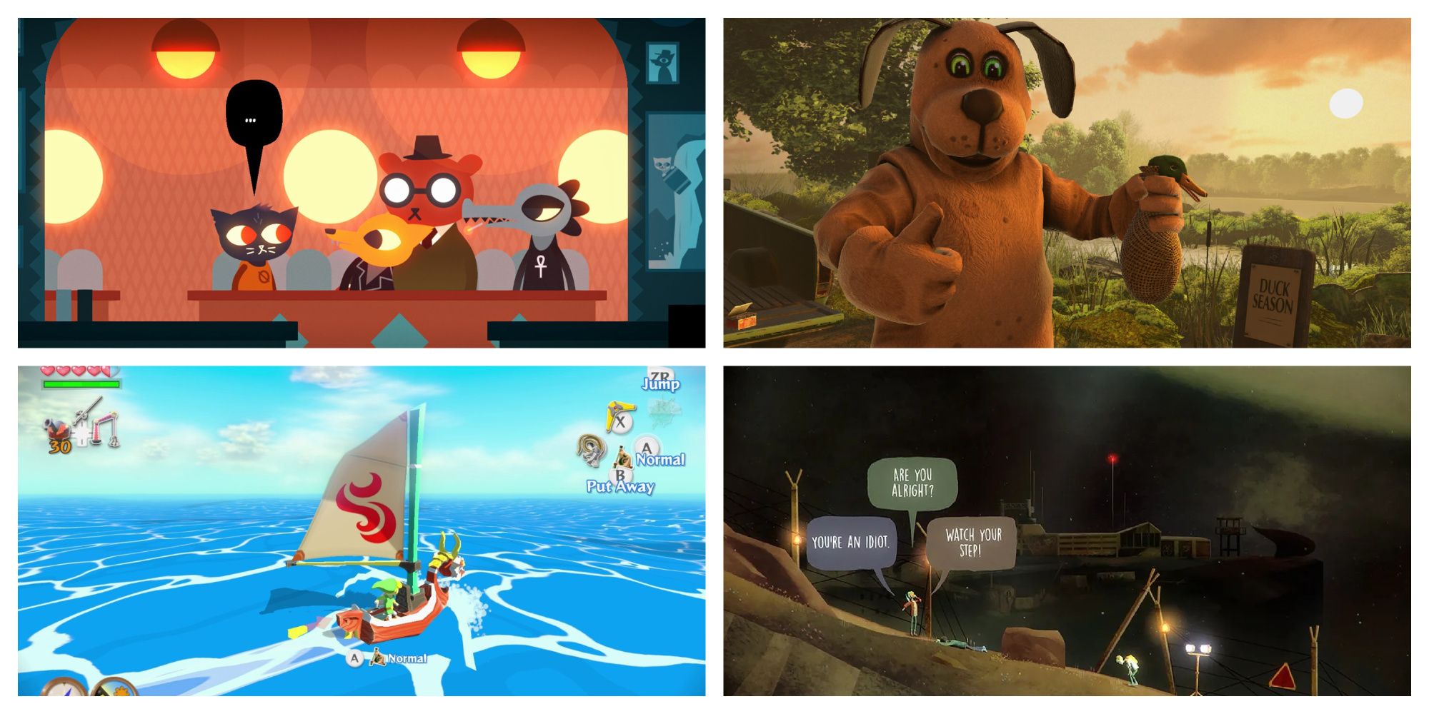 Cute Games with Dark Narratives -- Night in the Woods, Duck Season, The Legend of Zelda: The Wind Waker, Oxenfree