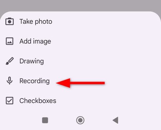 Recording option on Google Keep Note Android 829XX385apparently829XX385 