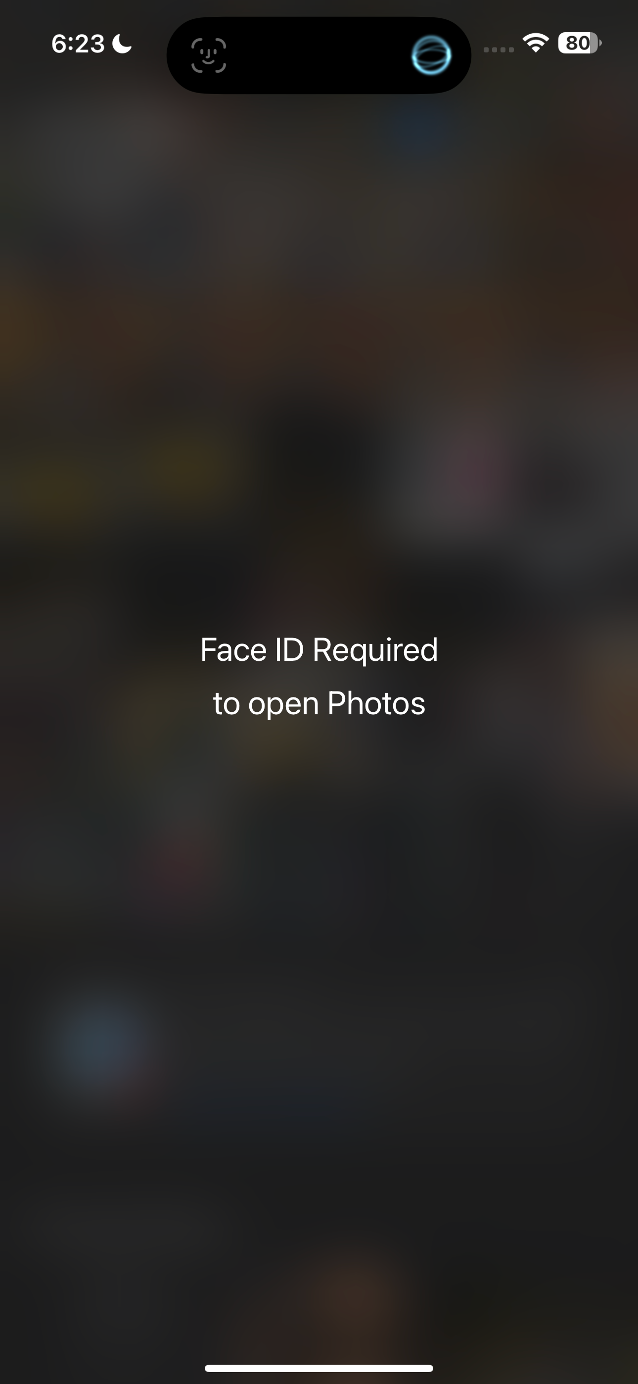 Face ID Required to open Photos screen on an iPhone