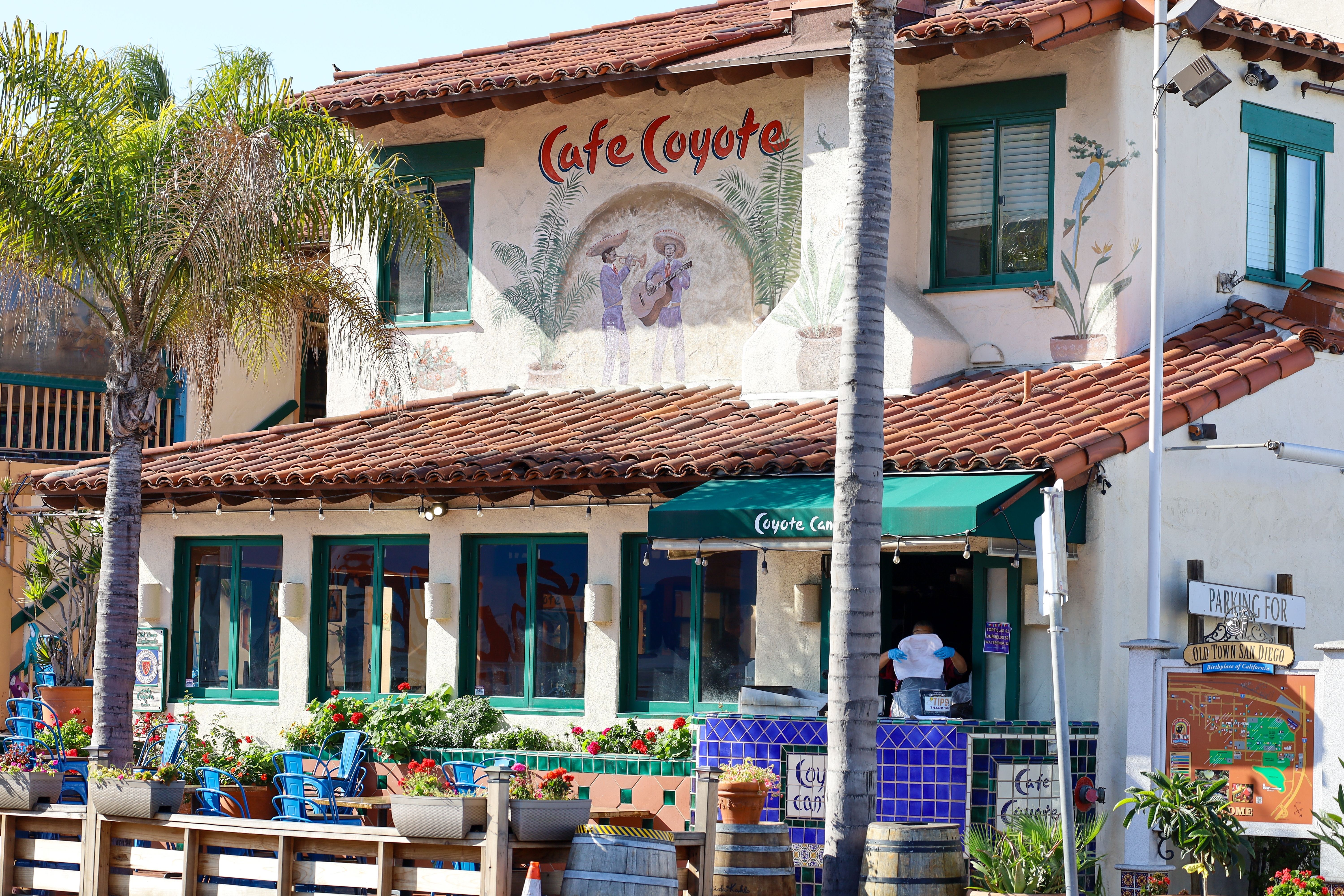 The Café Coyote Mexican Restaurant in Old Town San Diego State Historic Park, CA