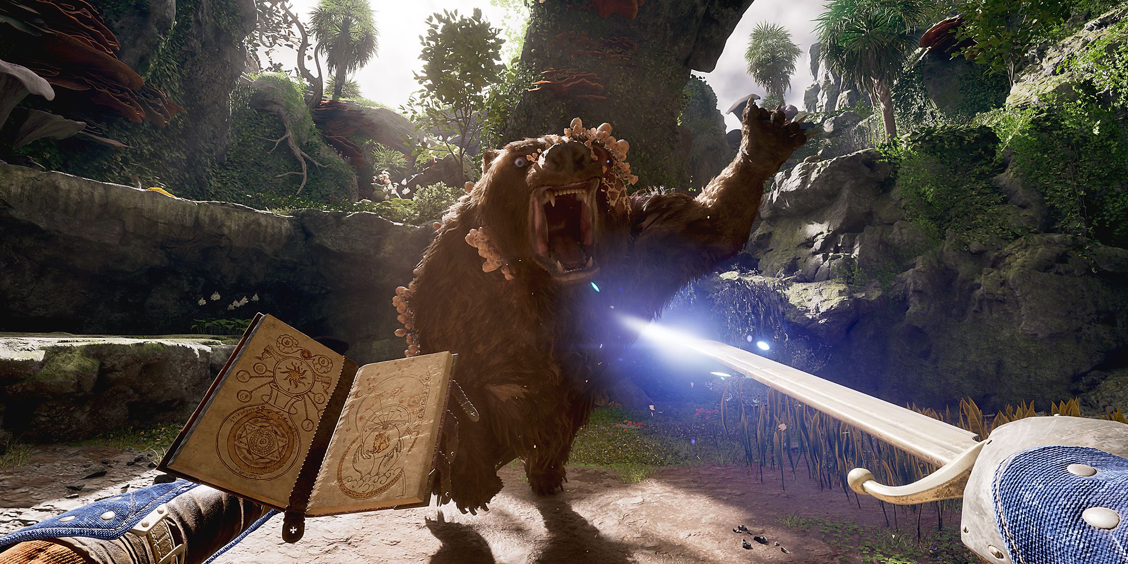 avowed-game-rant-advance-sword-bear-attack