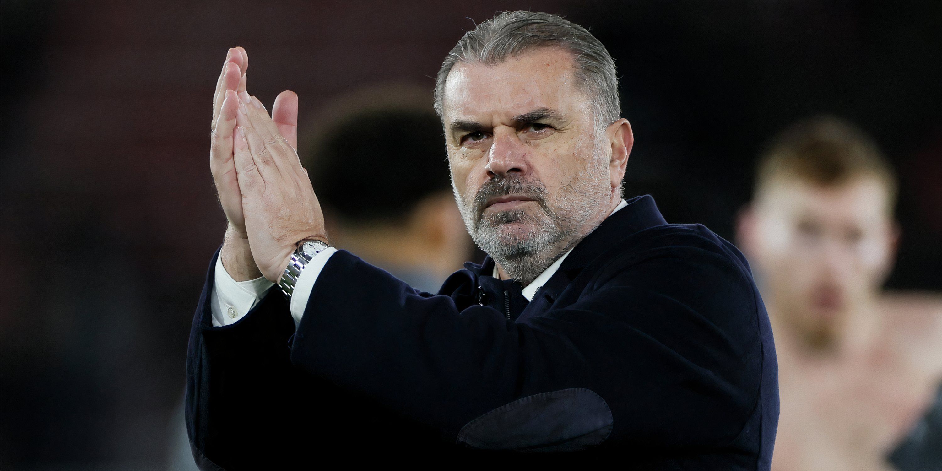 Ange Postecoglou applauding the Tottenham Hotspur supporters