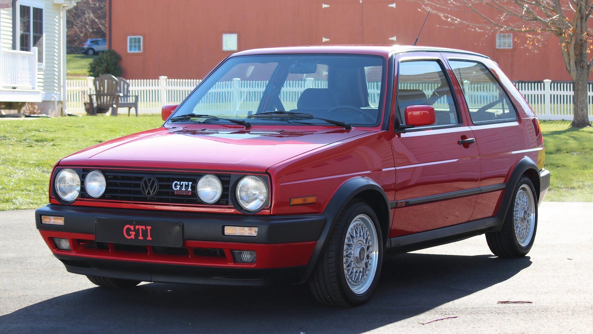 3/4 front view of 1992 Volkswagen Golf GTI