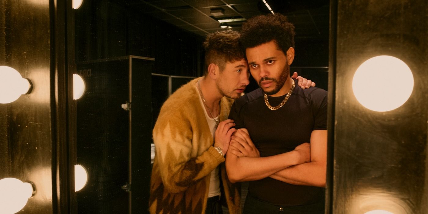 Barry Keoghan and The Weeknd in 'Hurry Up Tomorrow'