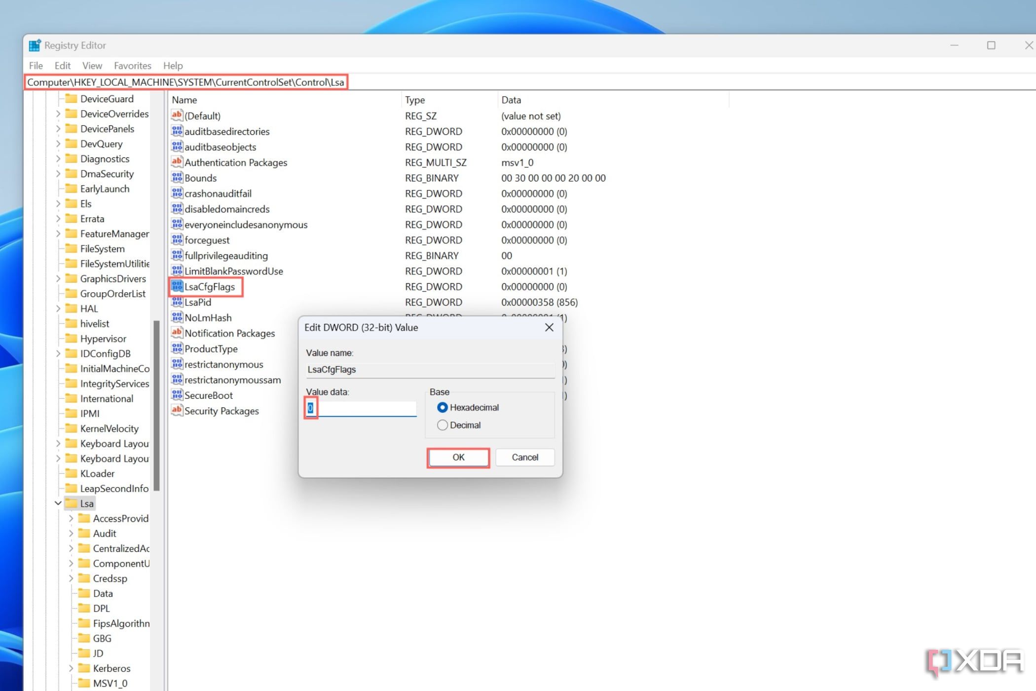 A screenshot depicting the procedure to disable Credential GuaRd. 