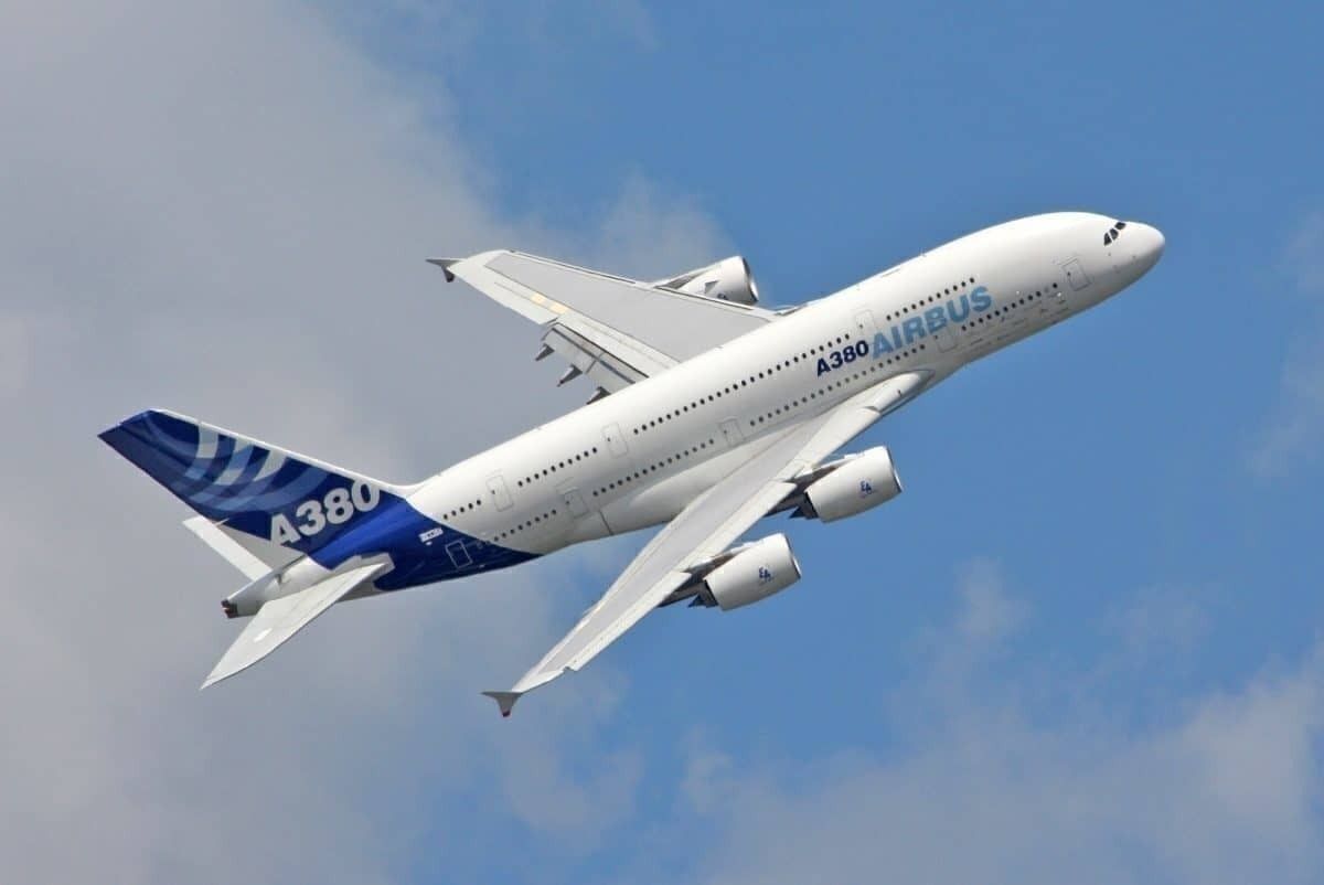 Airbus A380 flying