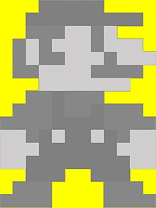 super greyscale 8-bit logo