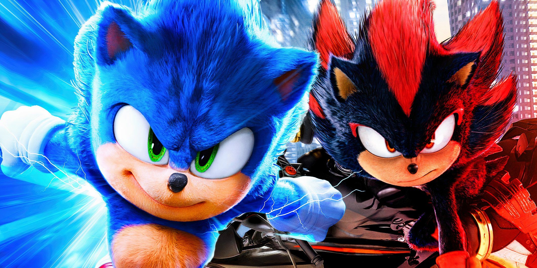 Sonic and Shadow in Sonic the Hedgehog 3