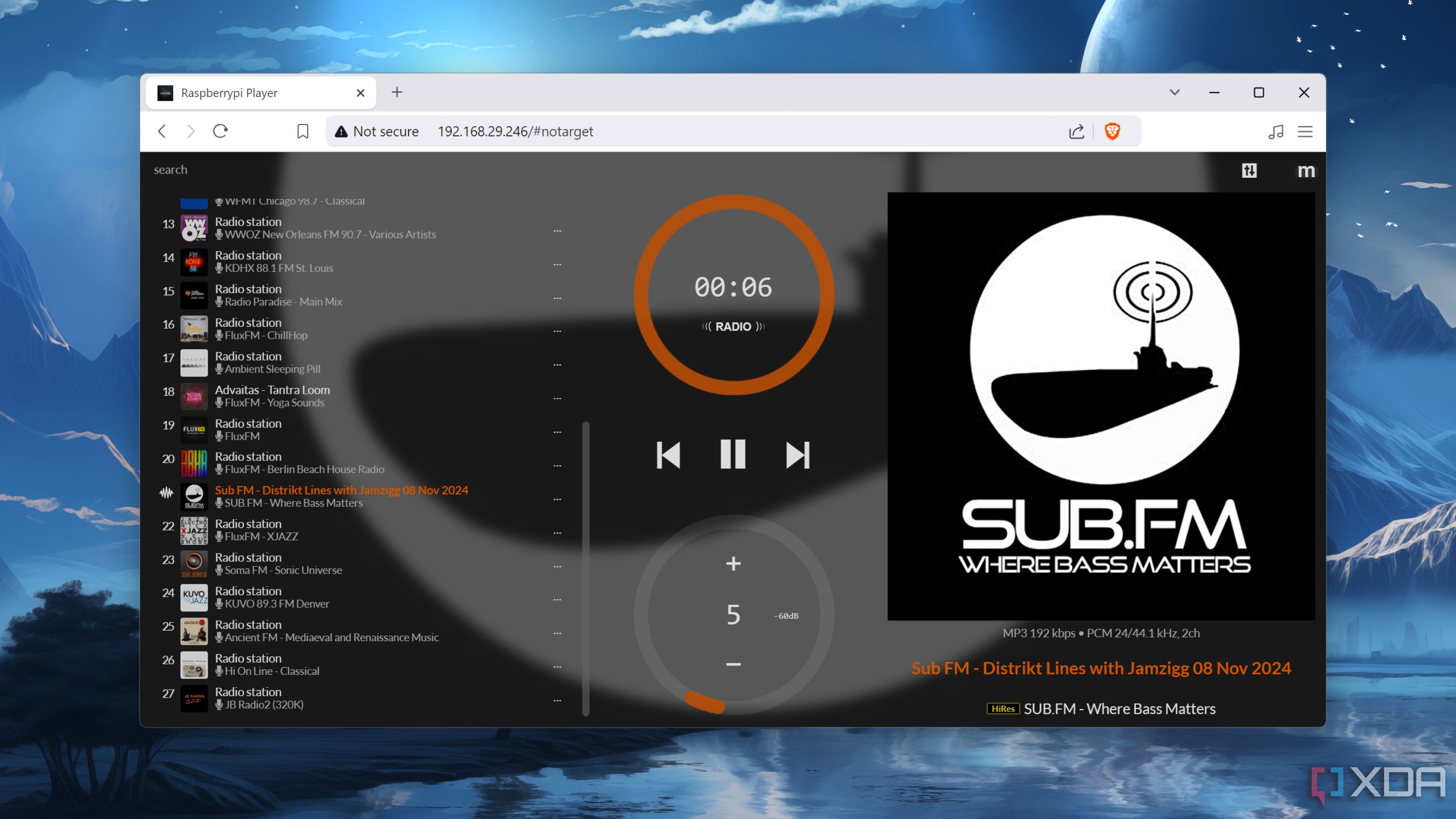 The moOde Audio web UI