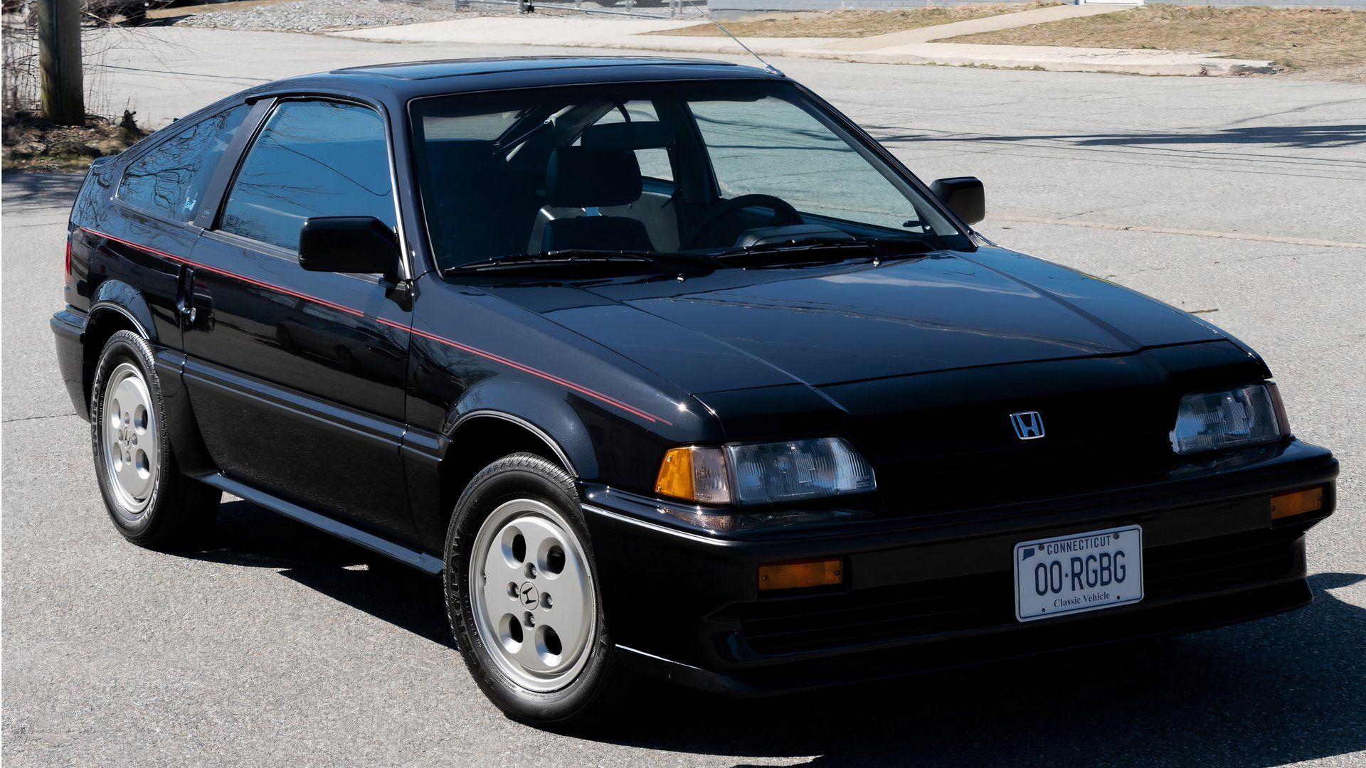 3/4 front view of 1987 Honda CRX Si