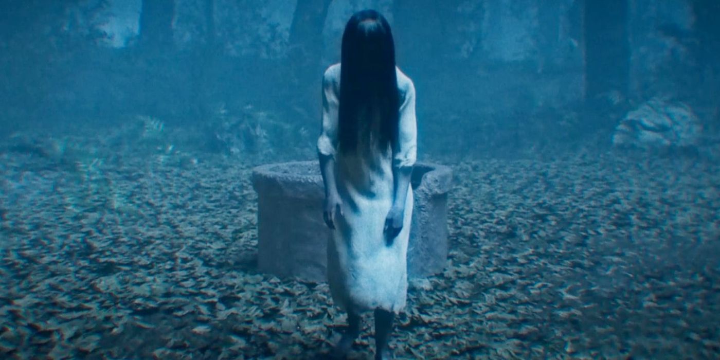 Sadako Yamamura walks out of the well in Ringu