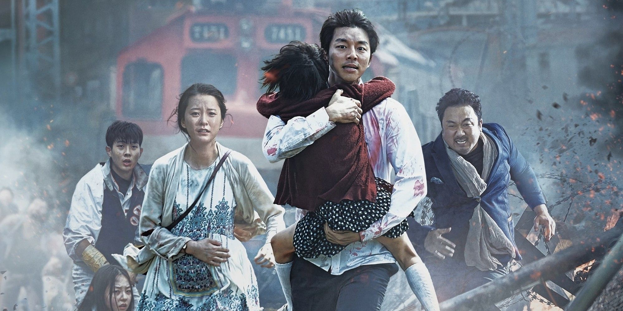 Gong Yoo's character saving his family in Train to Busan