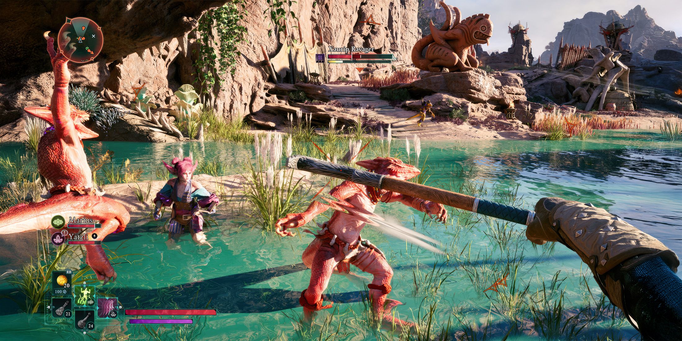 avowed-game-rant-advance-axe-lizards-yatzli-1