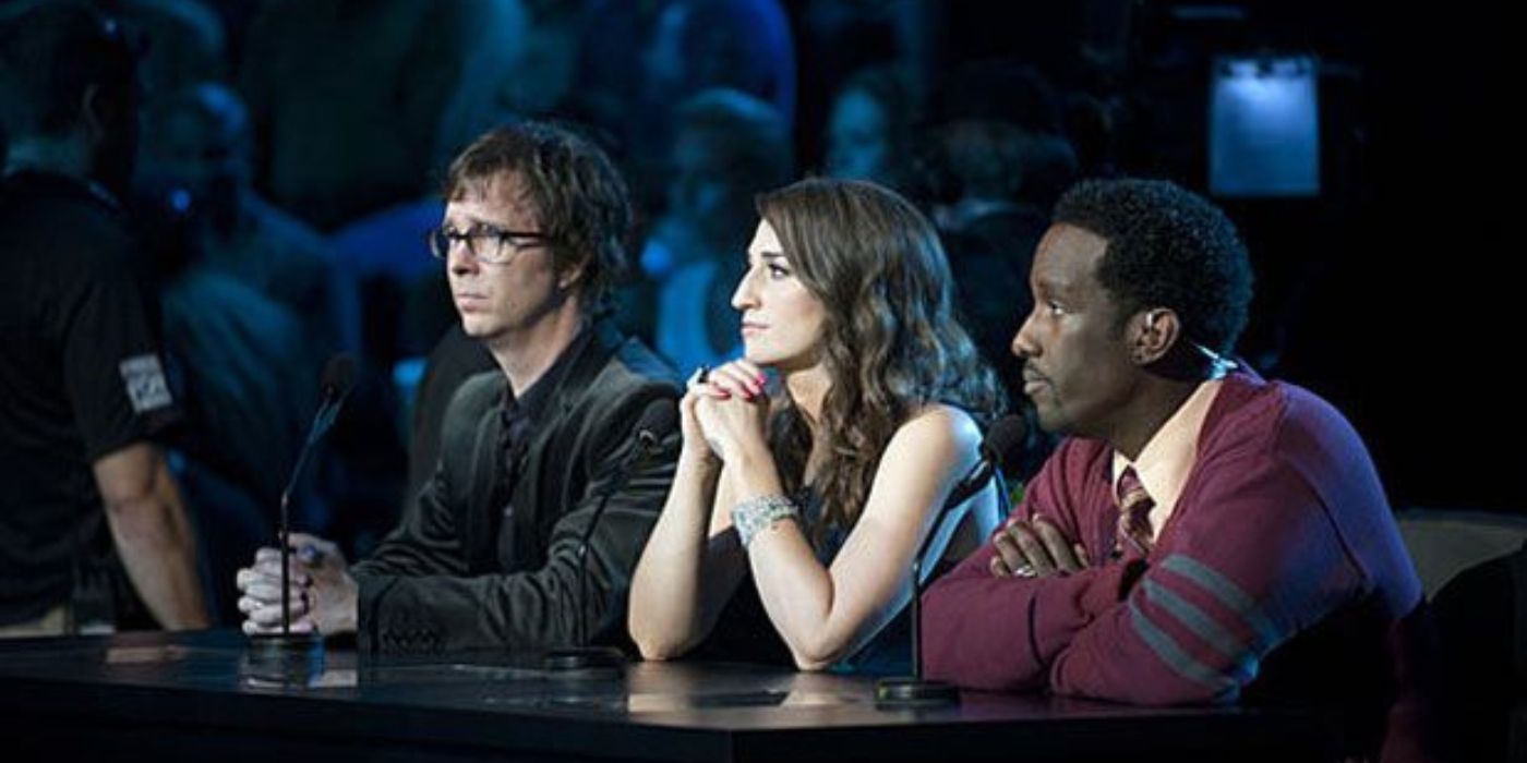 'The Sing Off' Season 3 judges Ben Folds, Sara Barielles, and Shawn StockMan. 