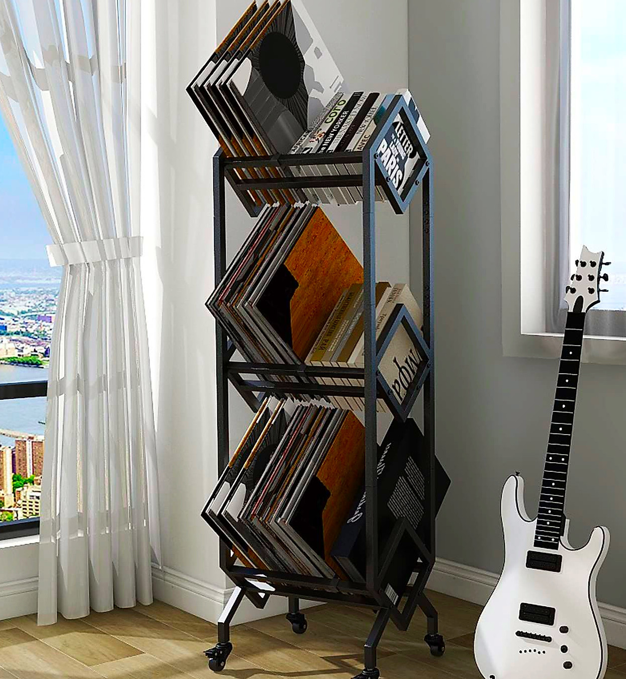 3-Tier Vinyl Record Storage Rack