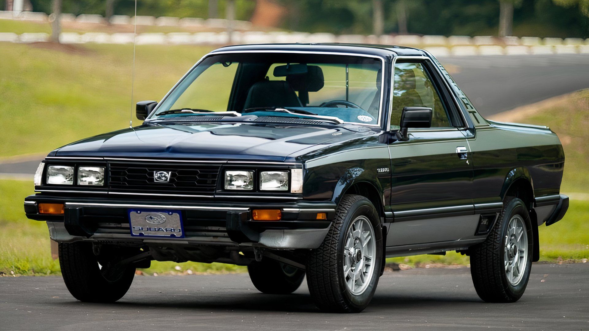 3/4 front view of 1985 Subaru BRAT GL