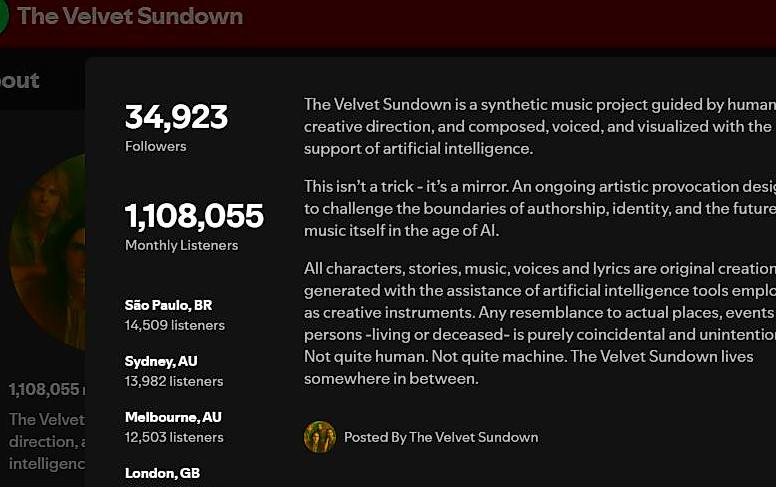 The Velvet Sundown admitting they use AI