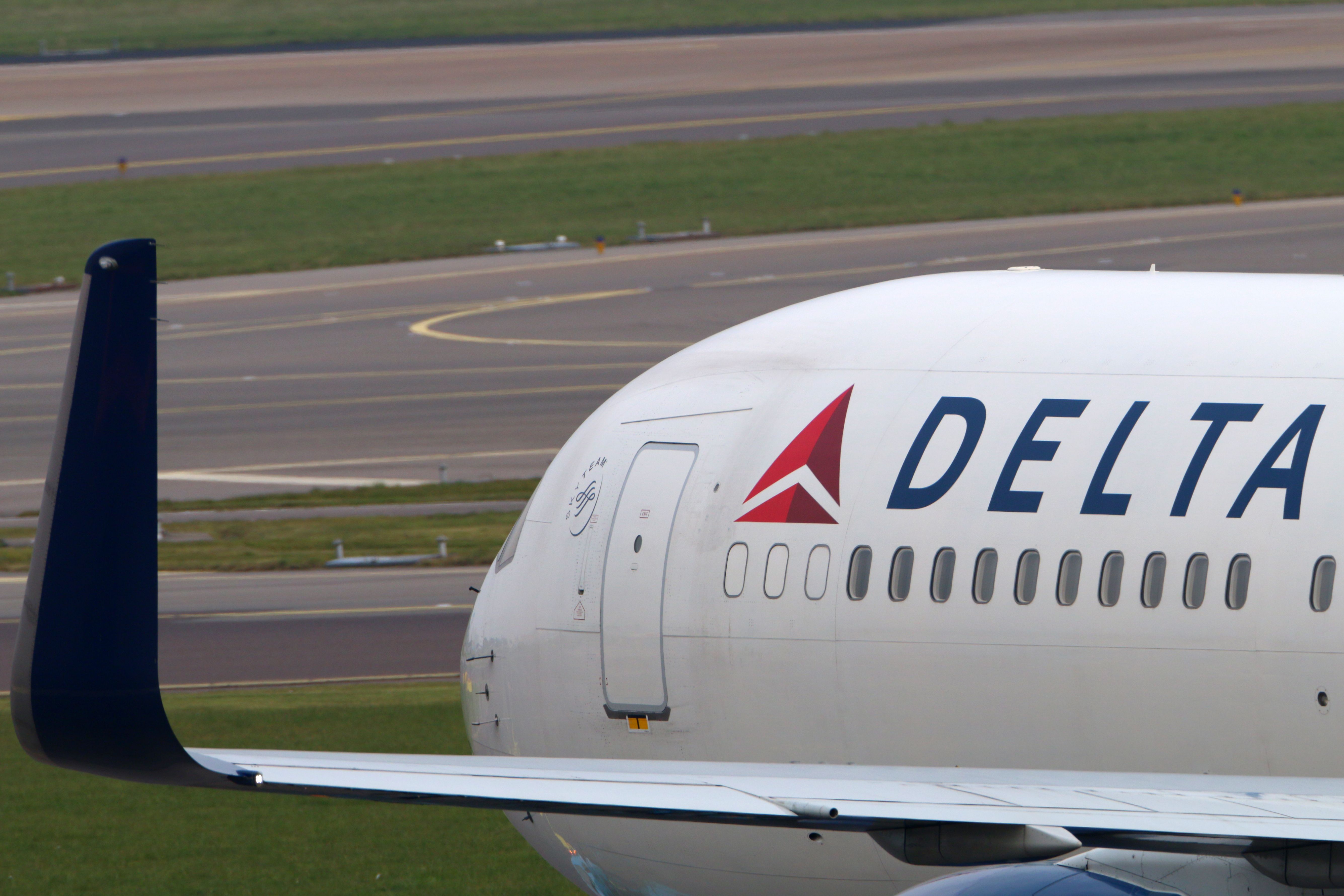 Delta Air Lines Boeing 767 taxiing at Amsterdam Schiphol Airport AMS shutterstock_506395657