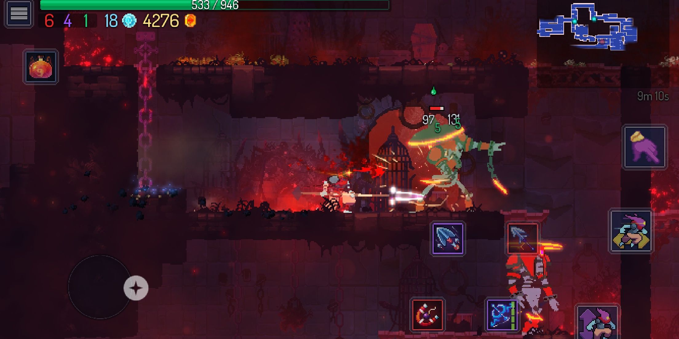 Combat in Dead Cells mobile