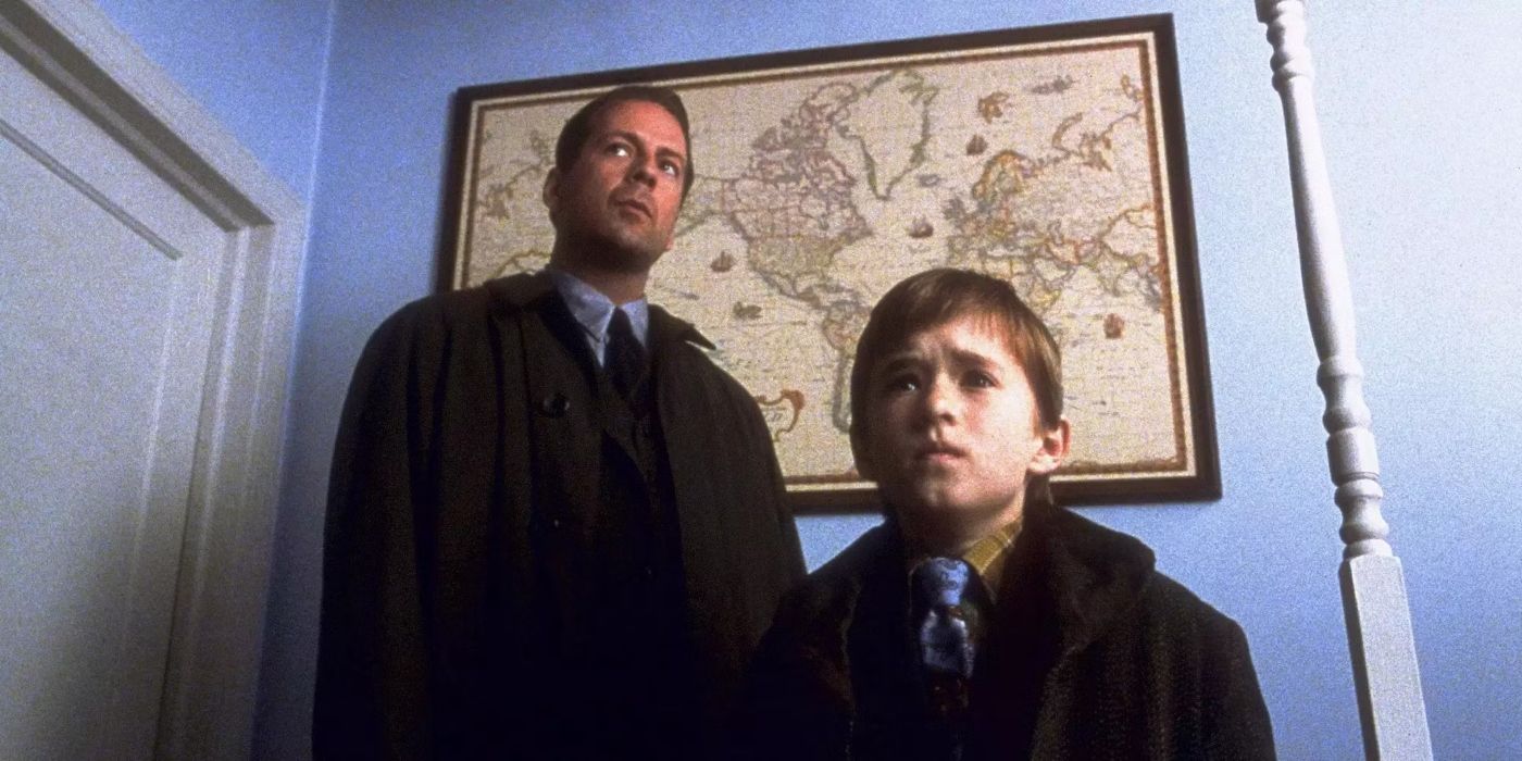 Malcolm and Cole look the same direction in 'The Sixth Sense'.