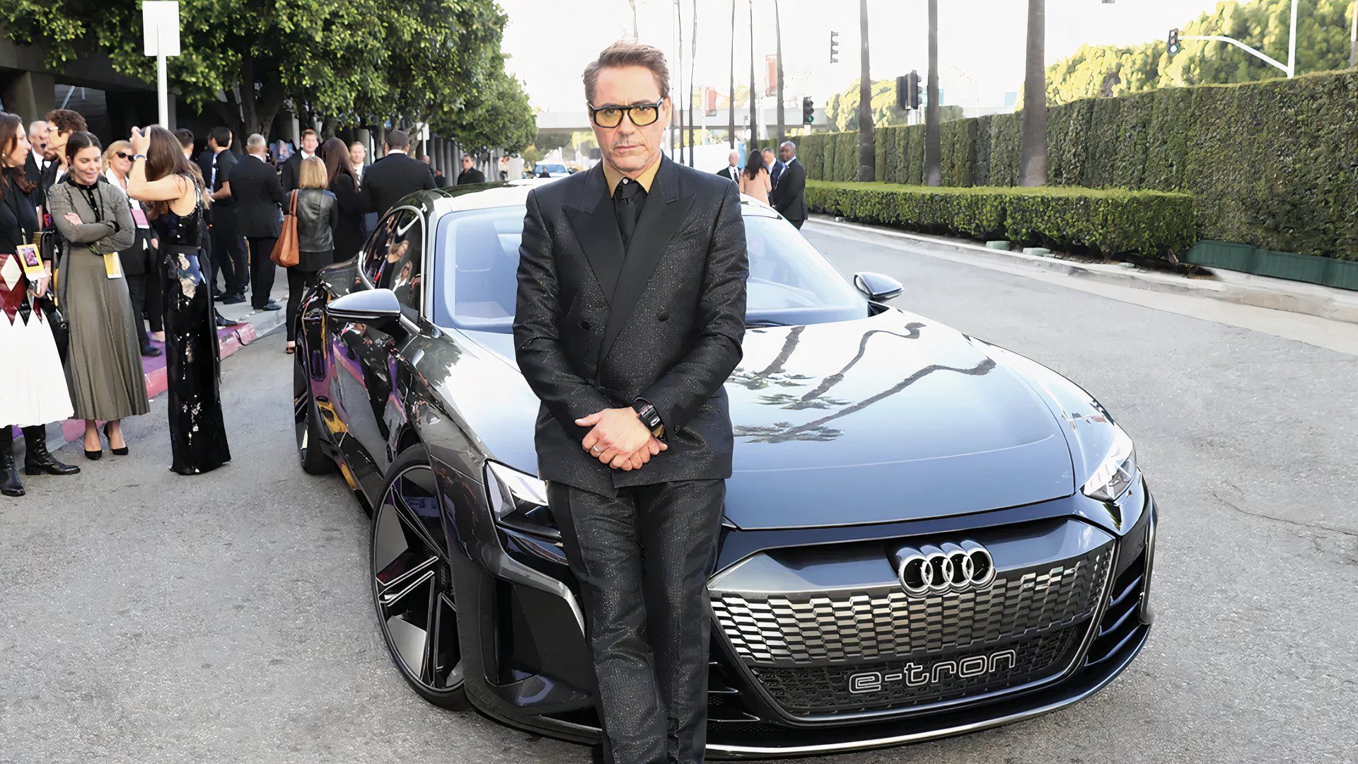 Tony Stark with Audi E-tron GT 