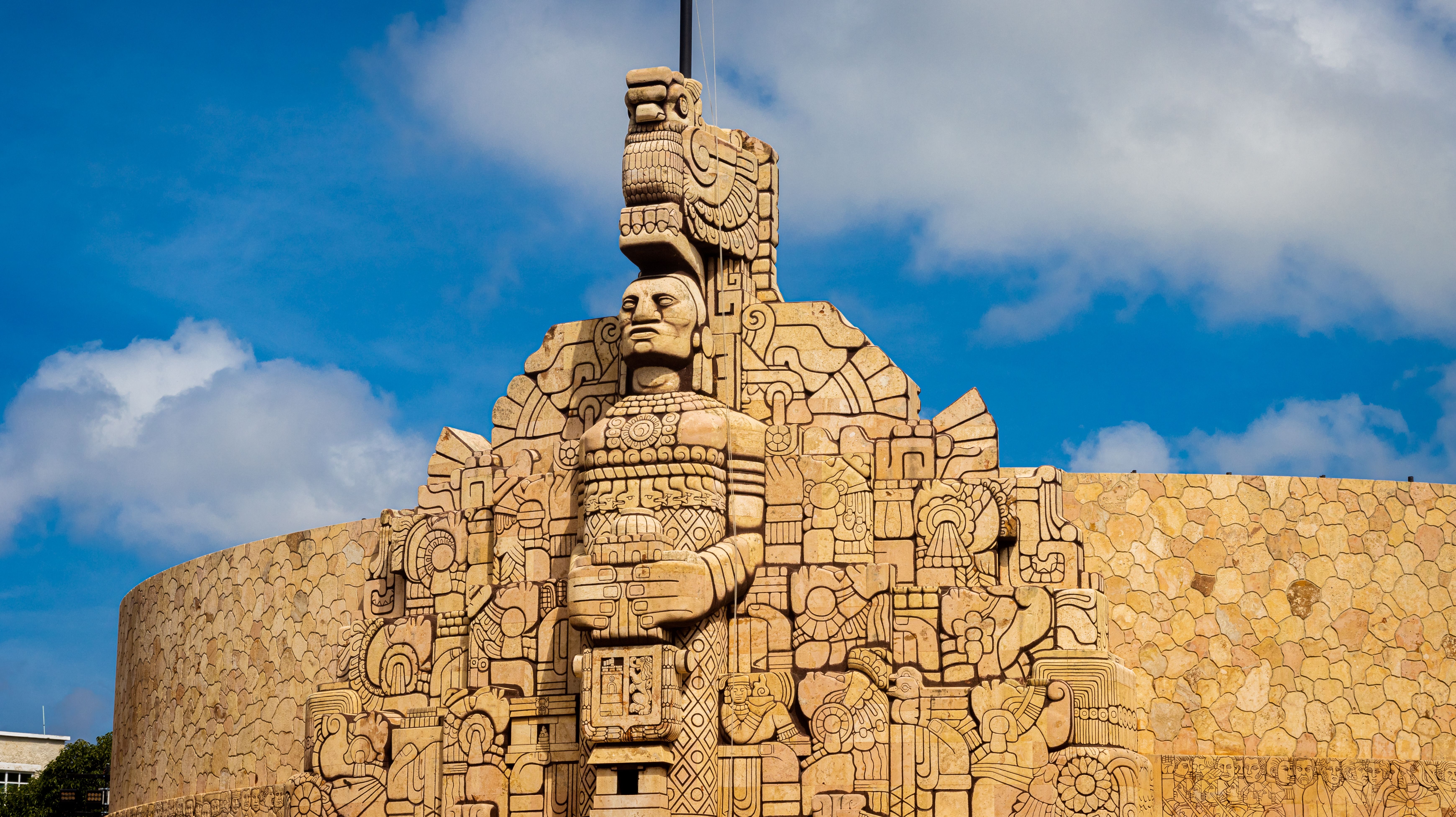 Iconic Monumento a la Bandera, located in downtown Merida, Mexico