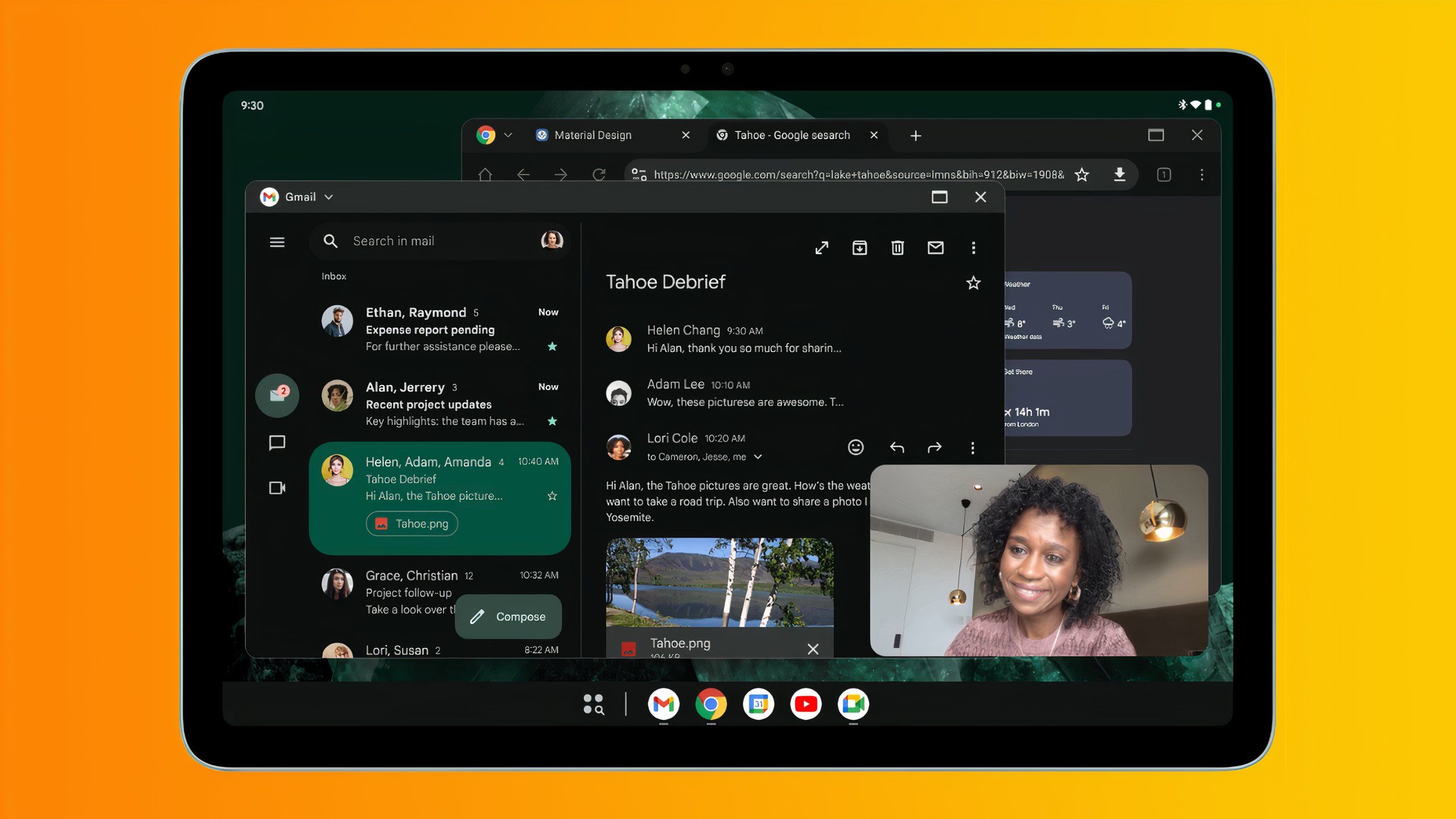 Desktop windowing running on a Pixel TabLet.
