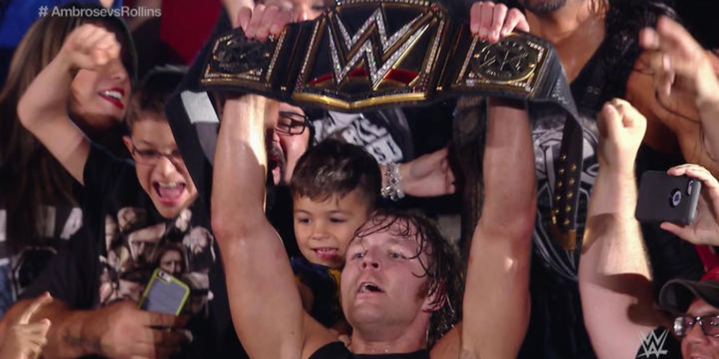 Dean Ambrose with WWE Championship