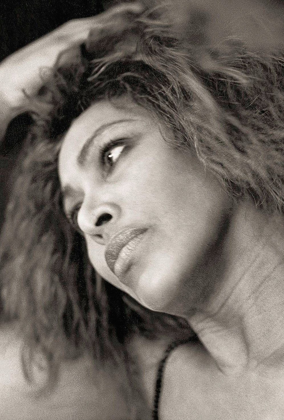 close up of tina turner, natural and relaxed