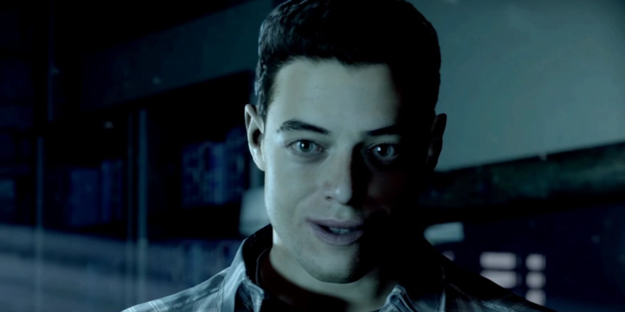 Josh Washington played by Rami Malek closeup shot in Until Dawn