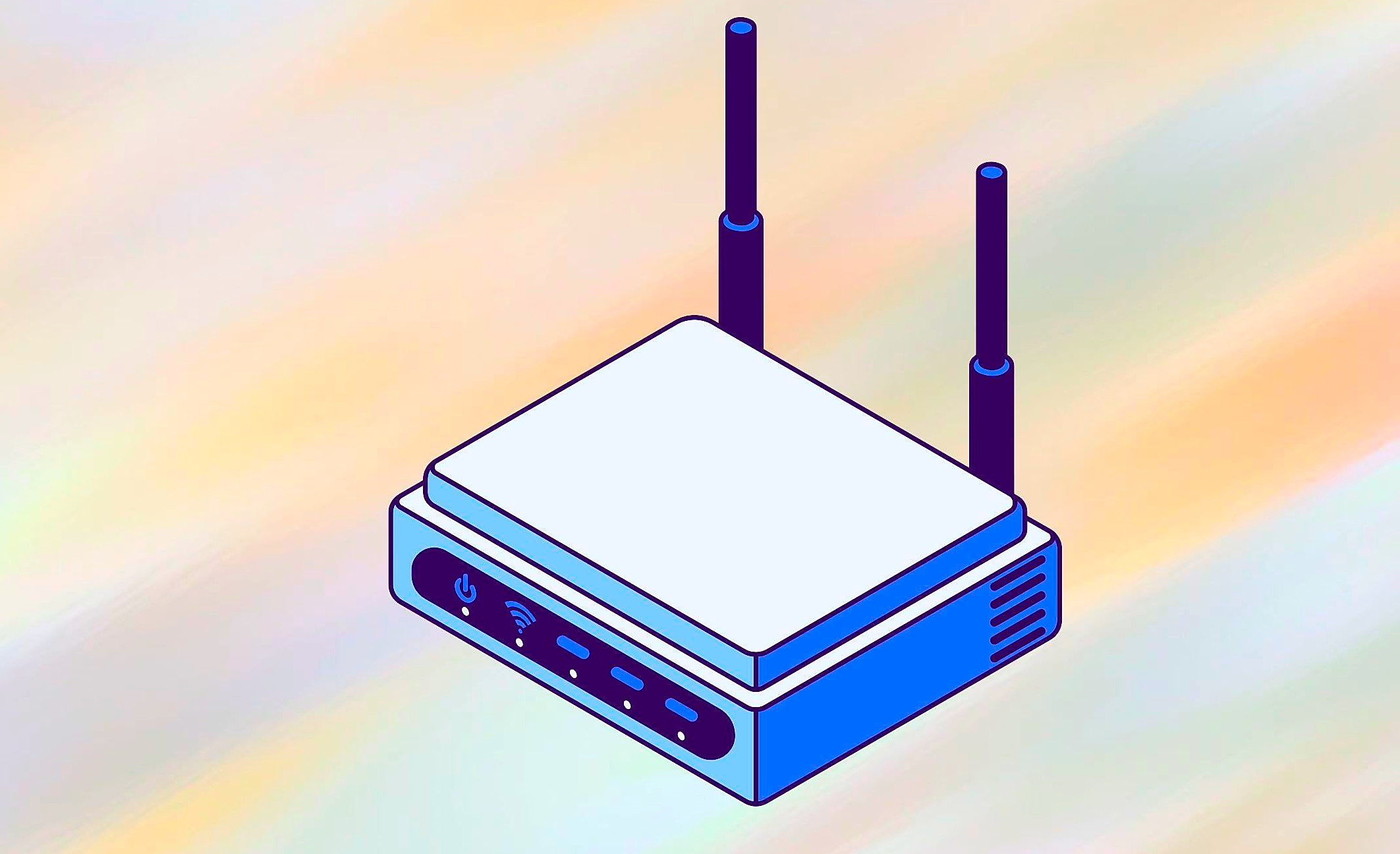 A cartoon Wi-Fi router. 