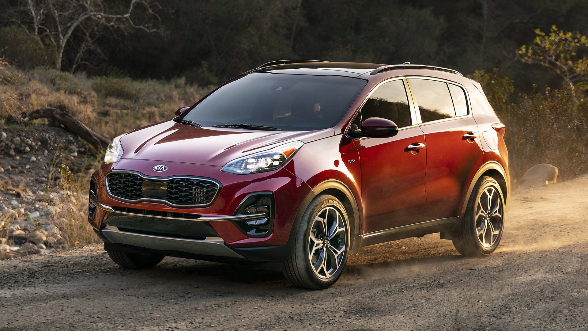 2022 Red Sportage front-quarter